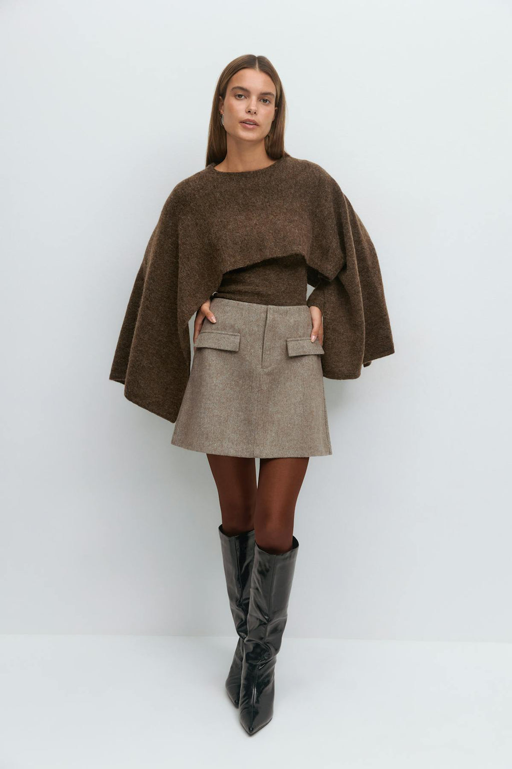 Tailored mini skirt