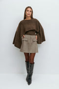 Tailored mini skirt