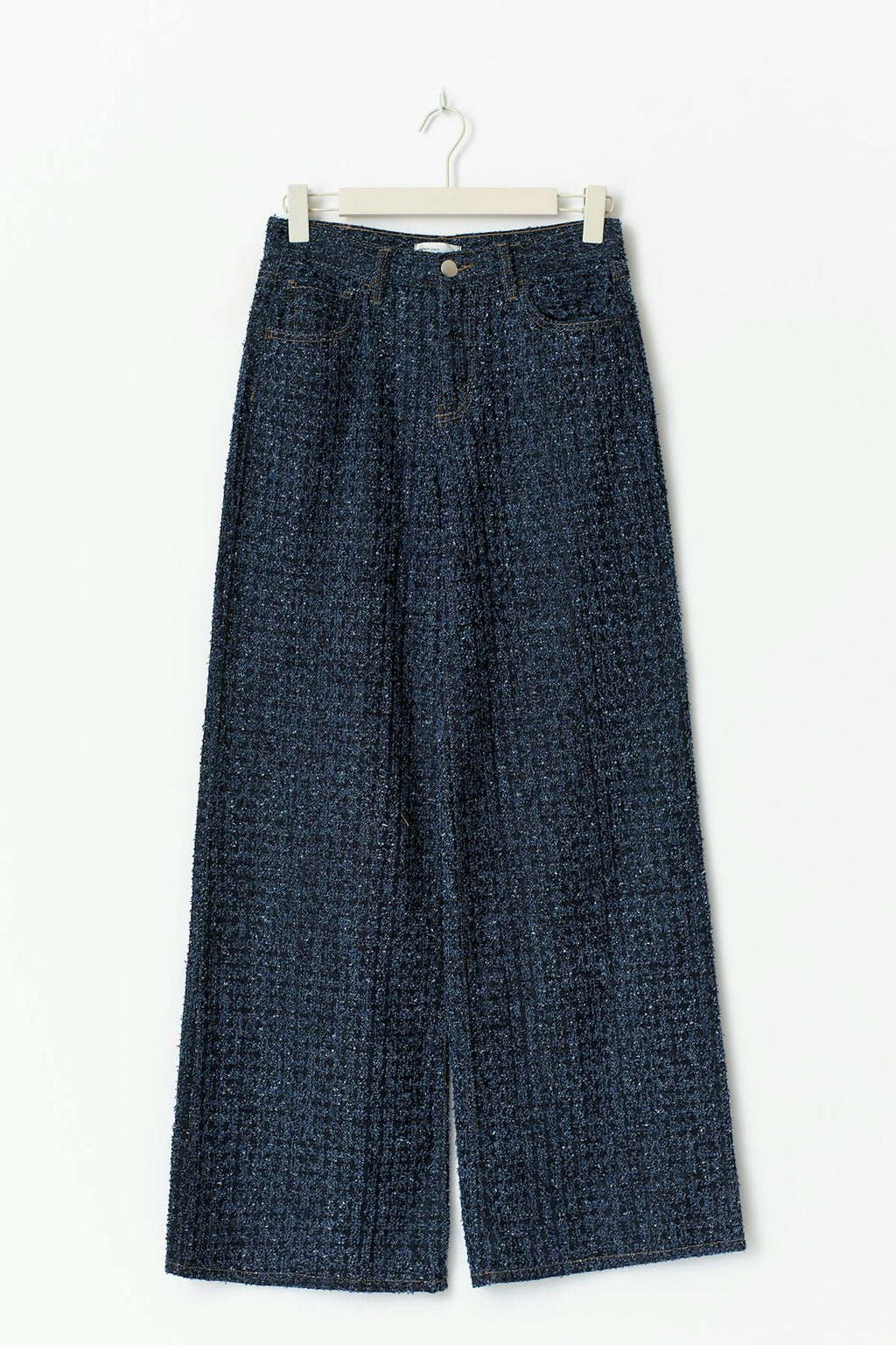 Tweed wide jeans