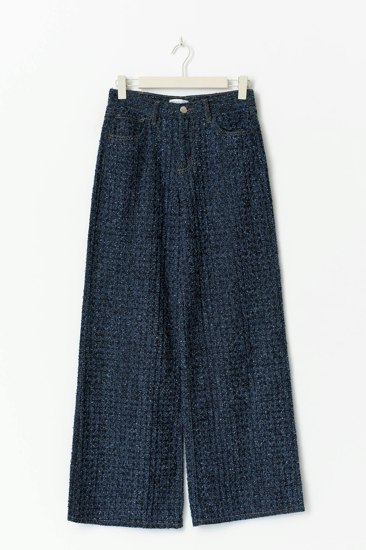 Tweed wide jeans