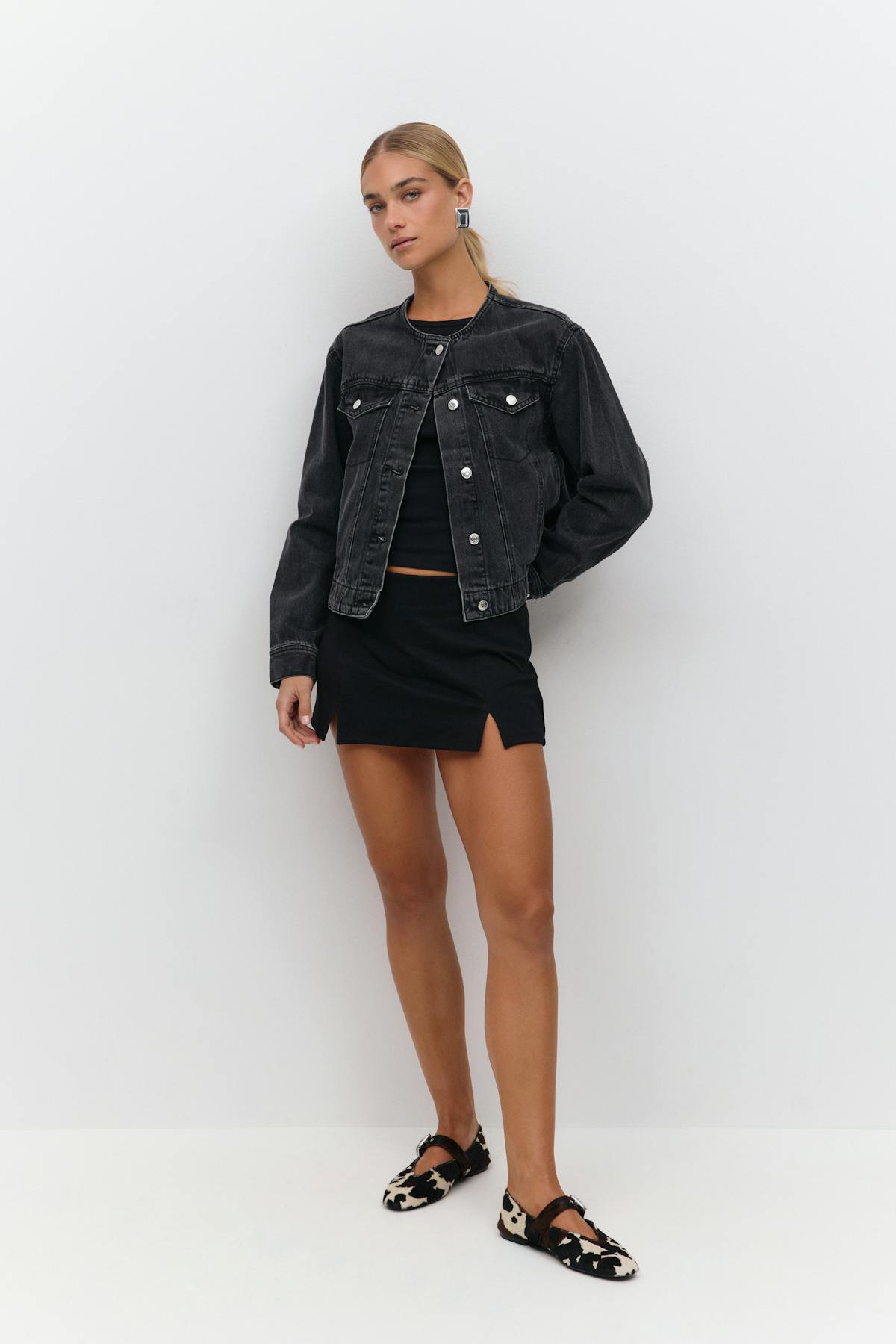 Slit detail skort