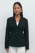 Side lacing shaped blazer