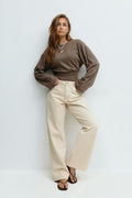 Wide sleeve top