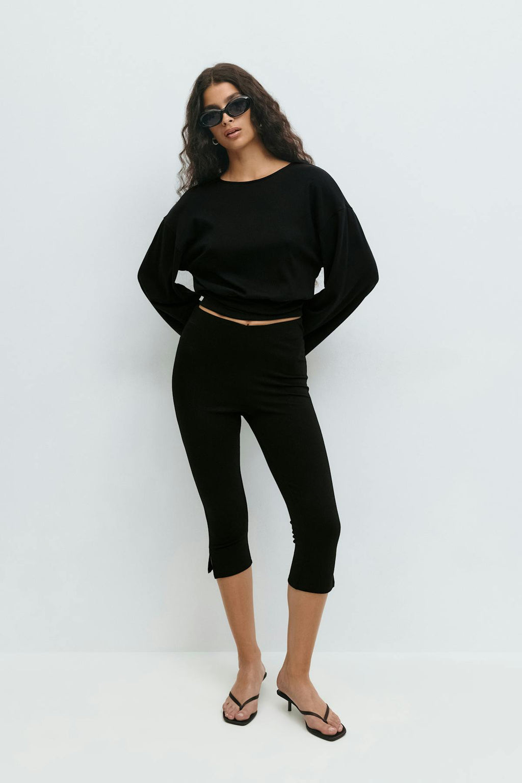 Wide sleeve top