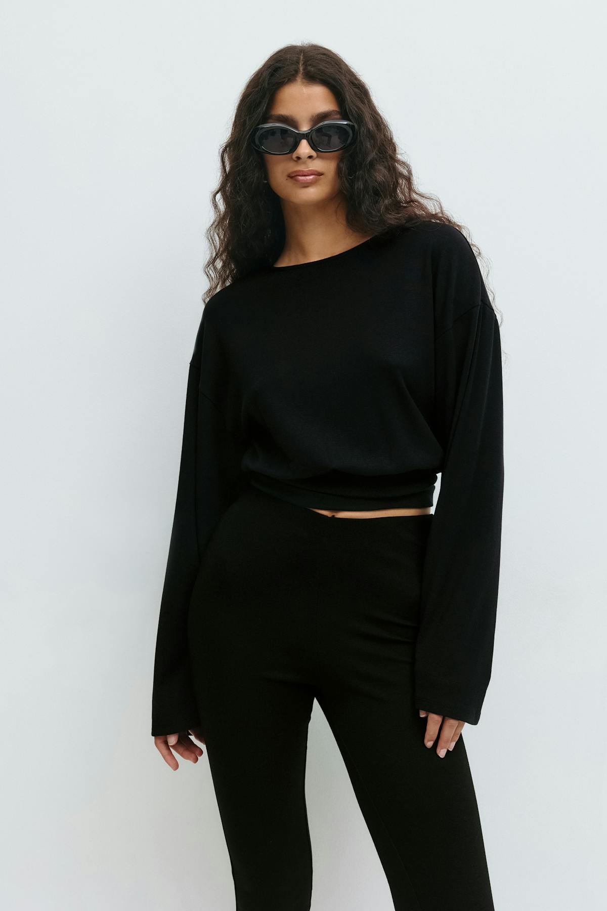 Wide sleeve top