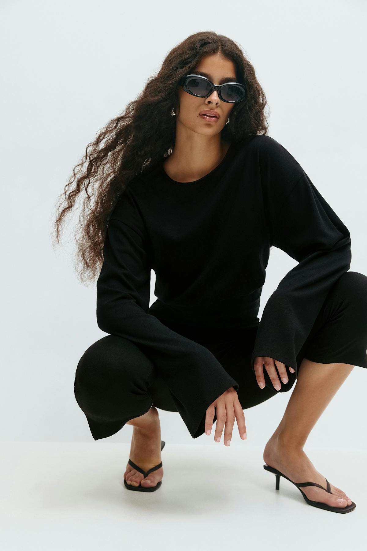 Wide sleeve top