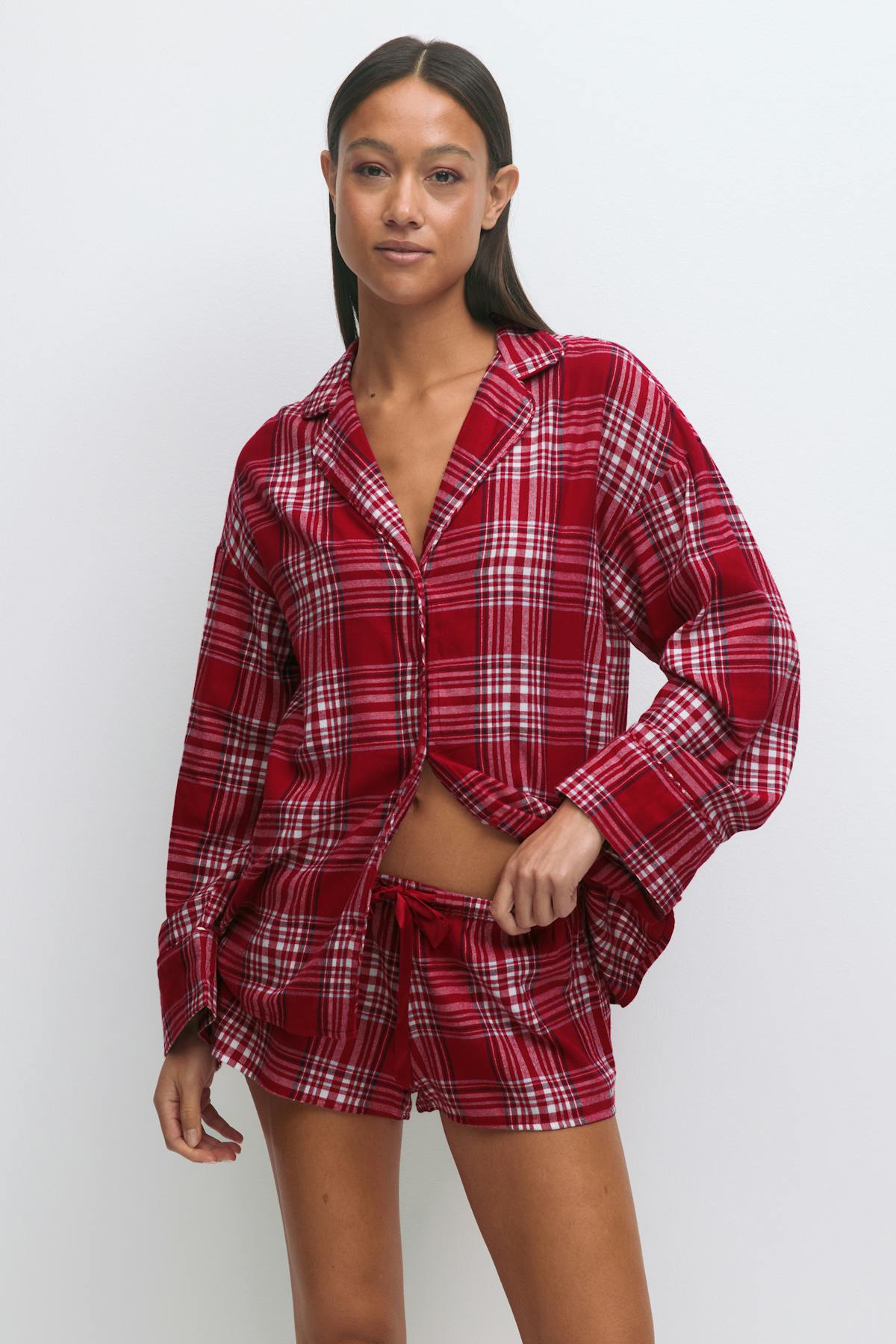 Flannel pyjamas shorts