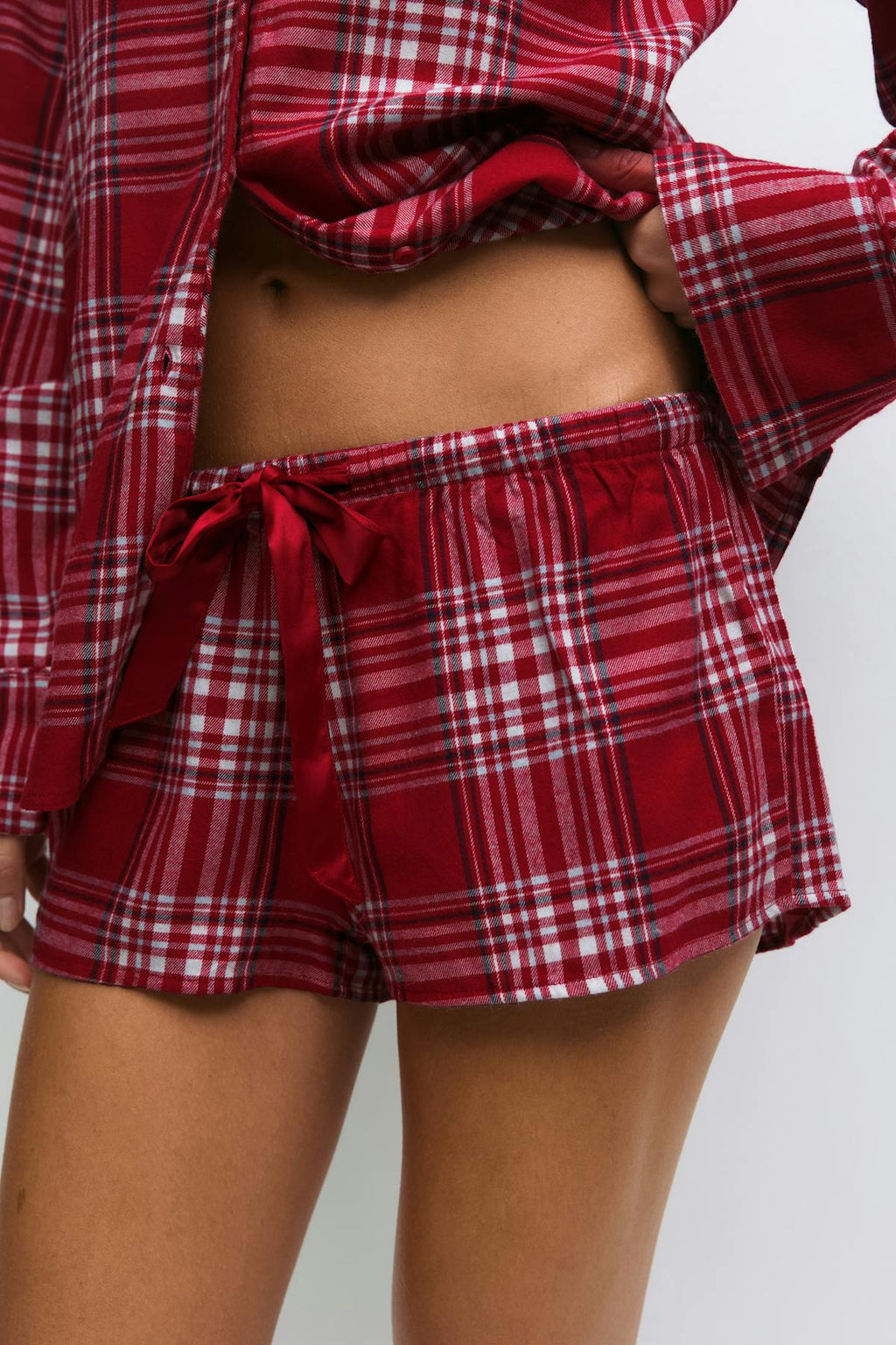 Flannel pyjamas shorts