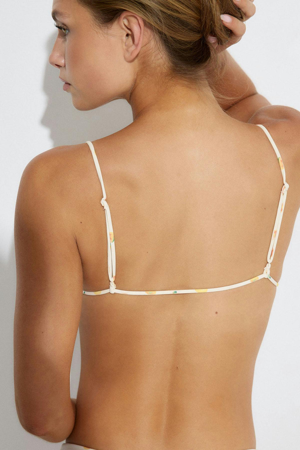 Triangle front tie bikini top