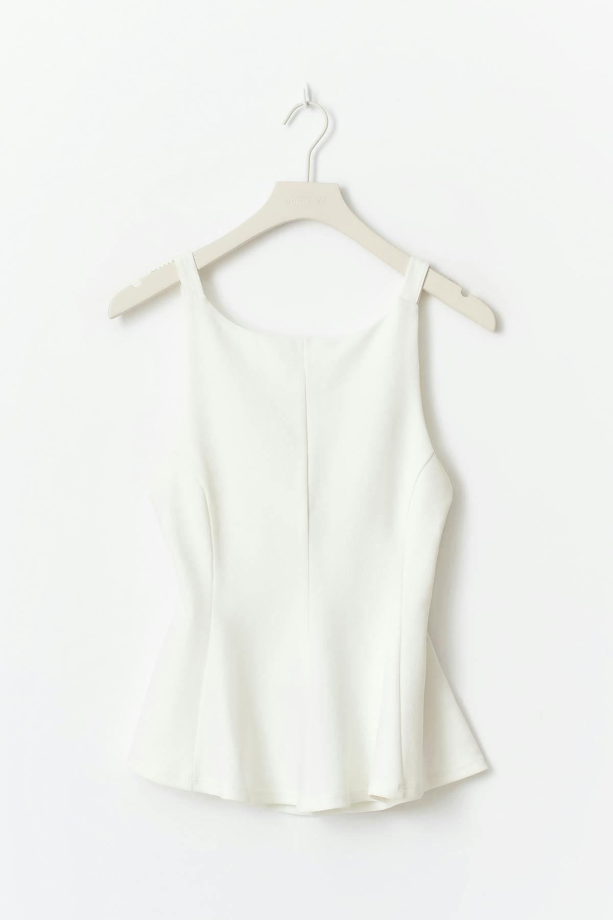 Peplum tie back top