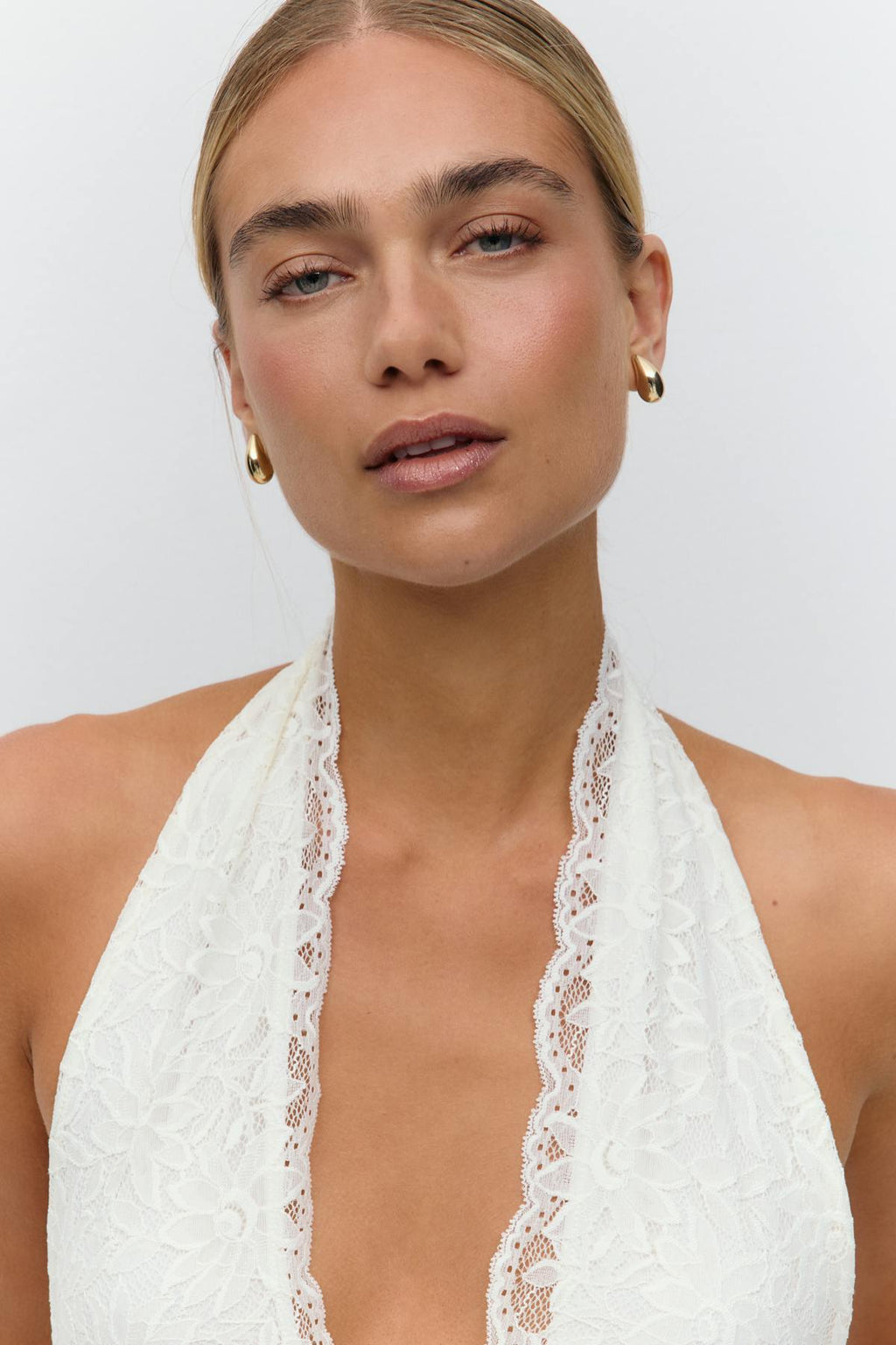 Lace halterneck top