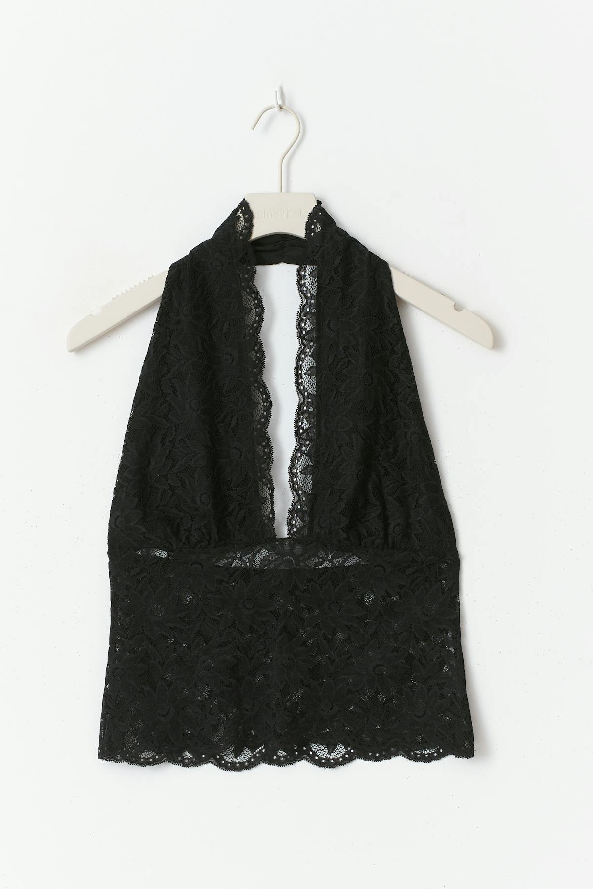 Lace halterneck top