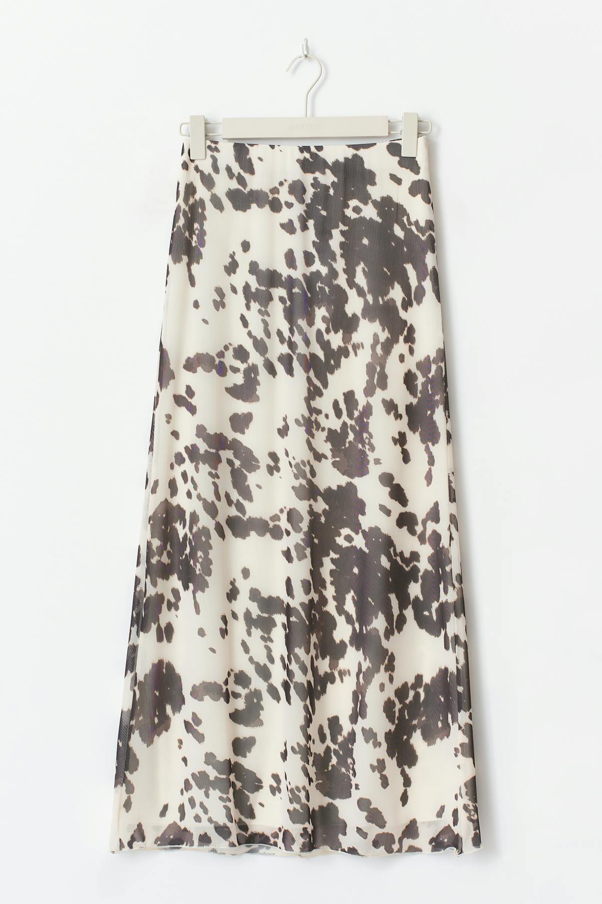 Mesh maxi skirt