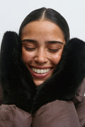 Faux fur mittens