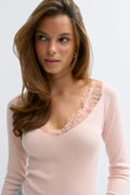 Lace detail top