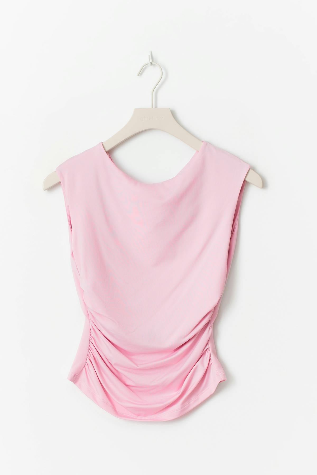 Short sleeve open back top