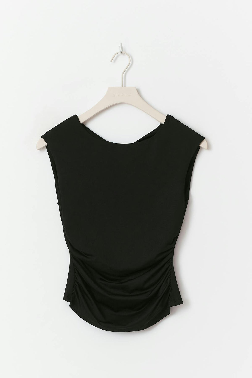 Short sleeve open back top