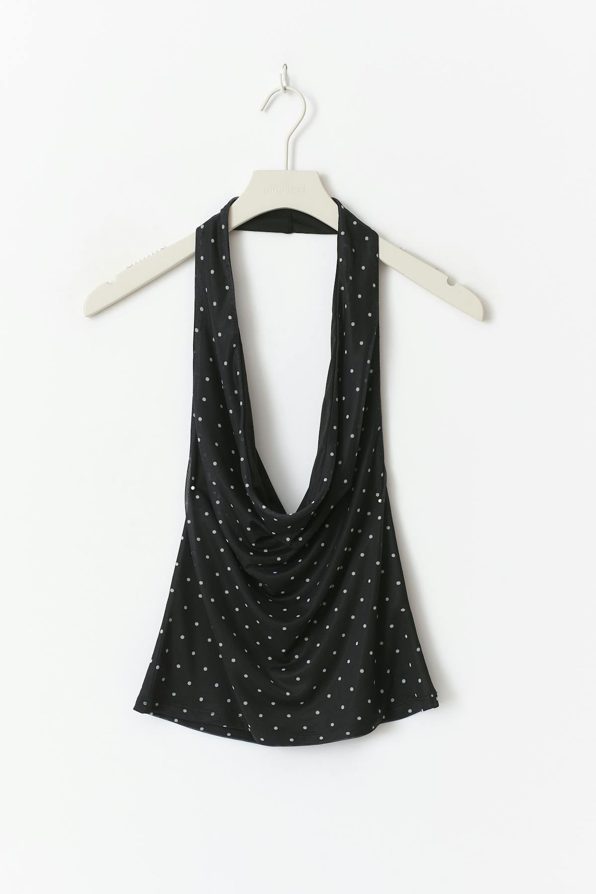 Halterneck mesh top