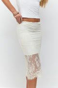 Lace midi skirt