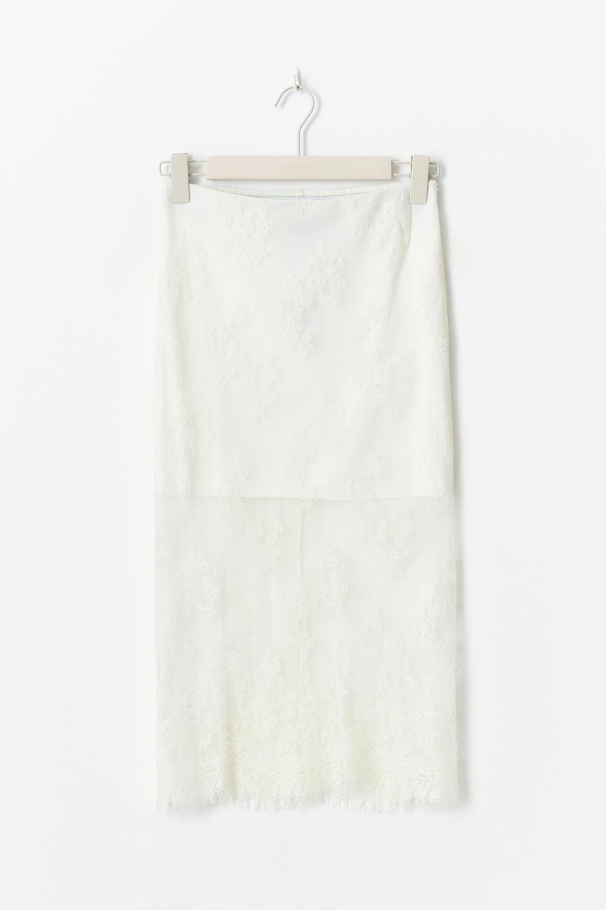 Lace midi skirt