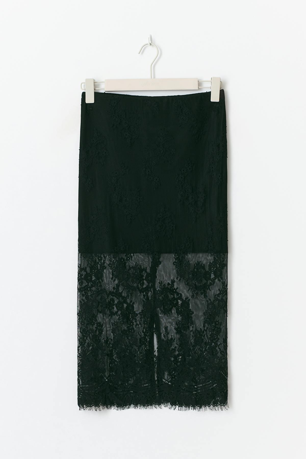 Lace midi skirt