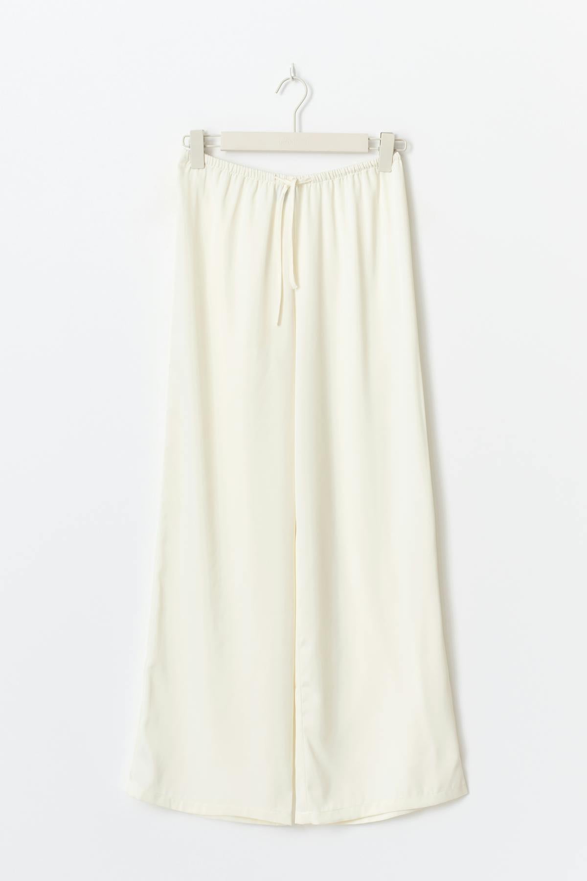 Drawstring satin trousers