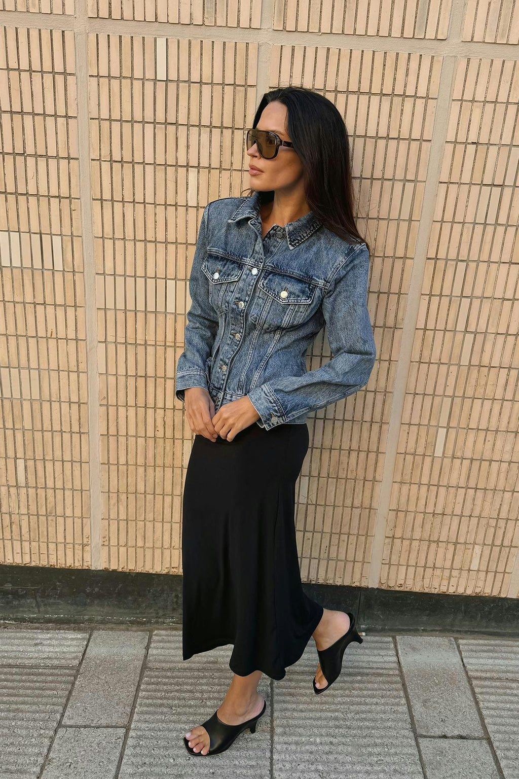 Shaped denim jacket