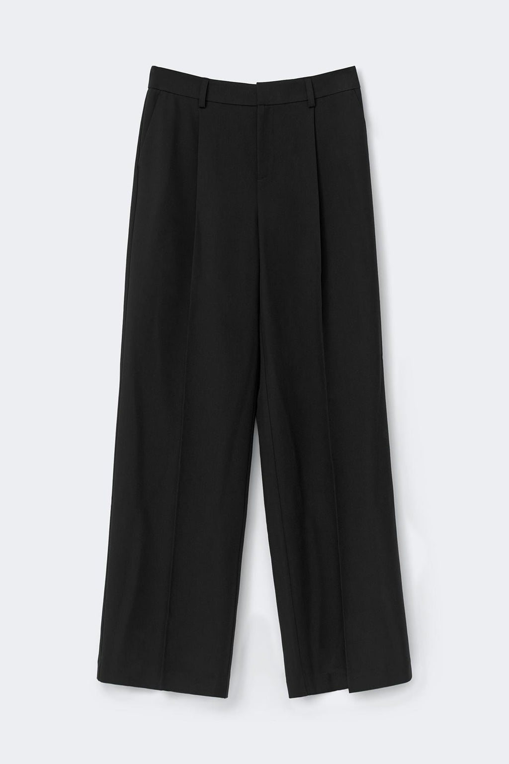 Wide pleated trousers