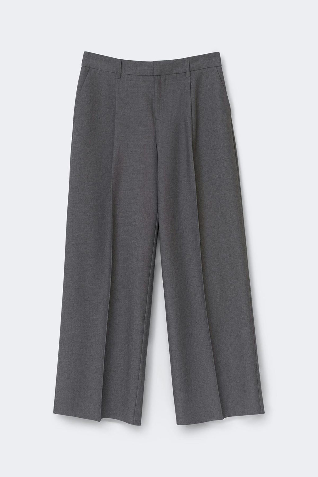 Wide pleated trousers