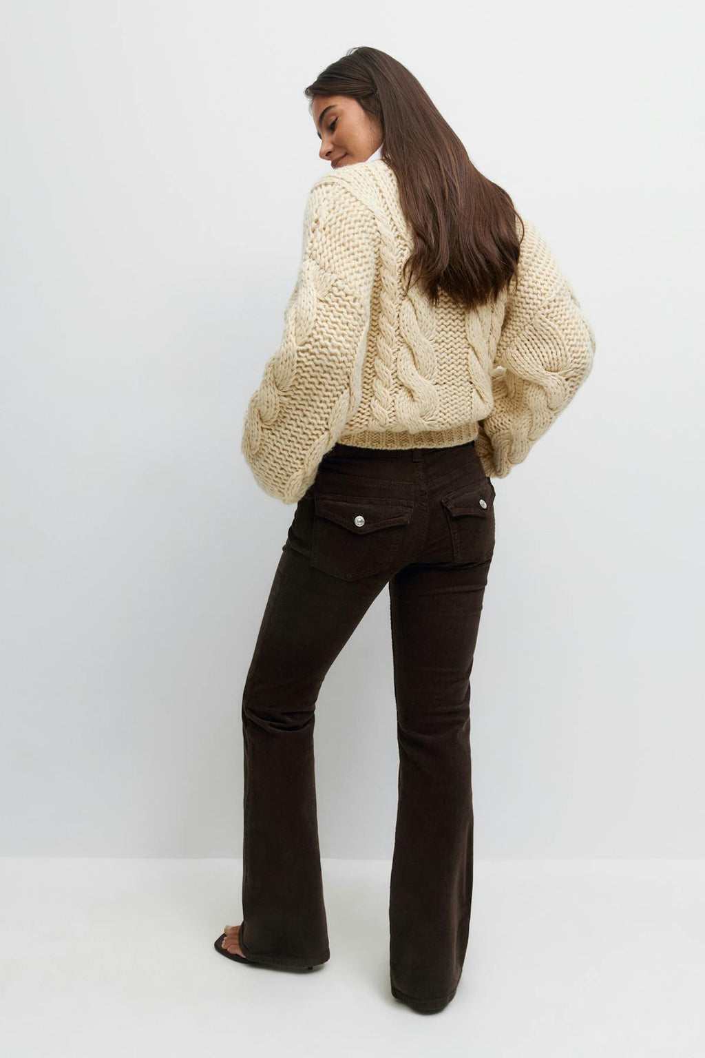 Y2k low cord bootcut jeans