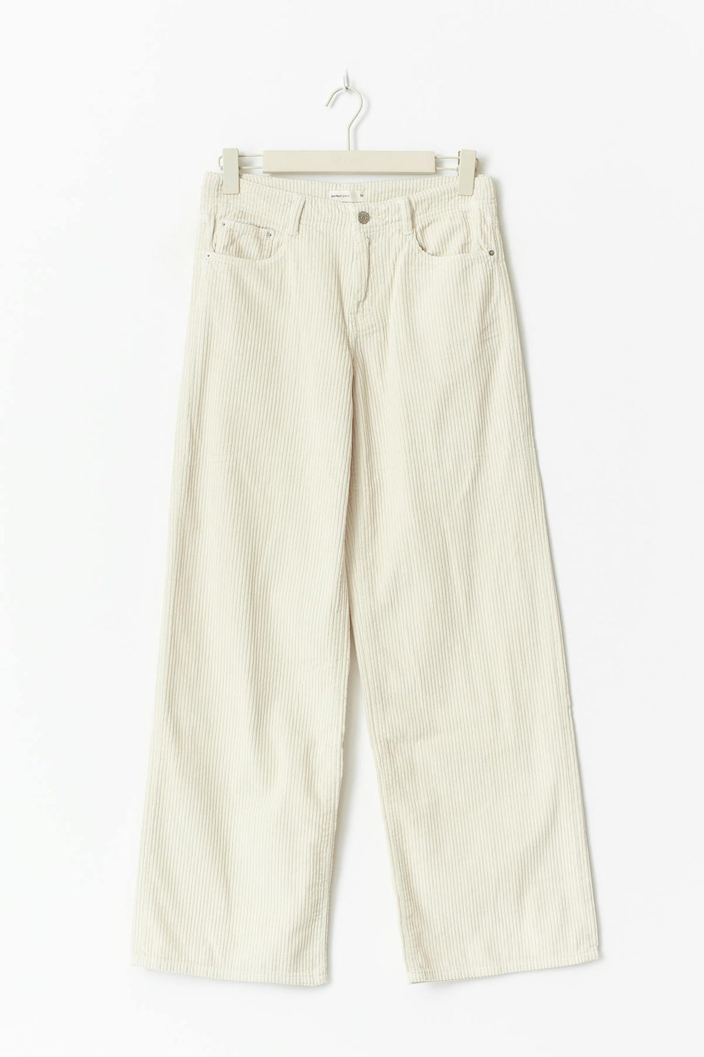 Low wide cord jeans