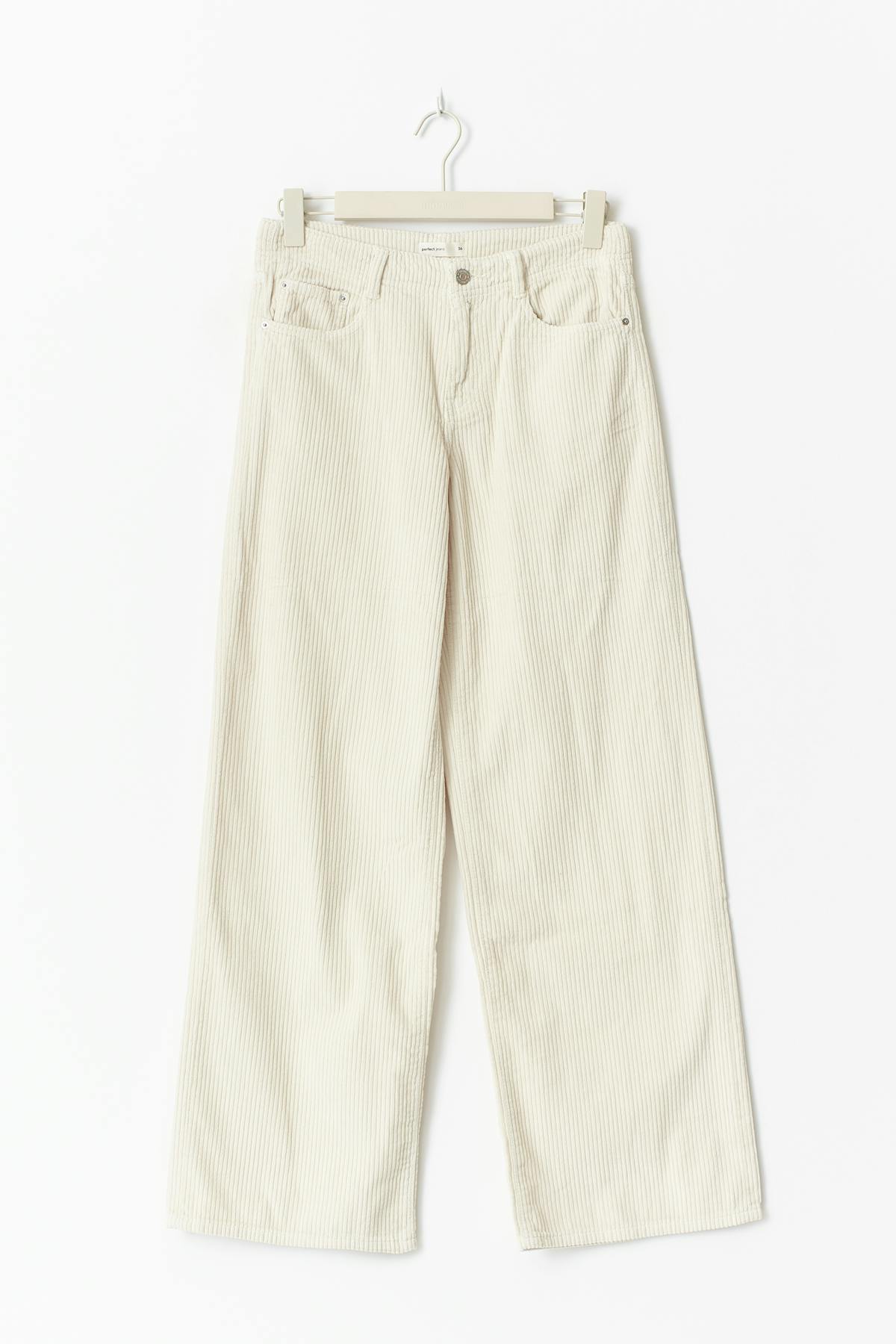 Low wide cord jeans