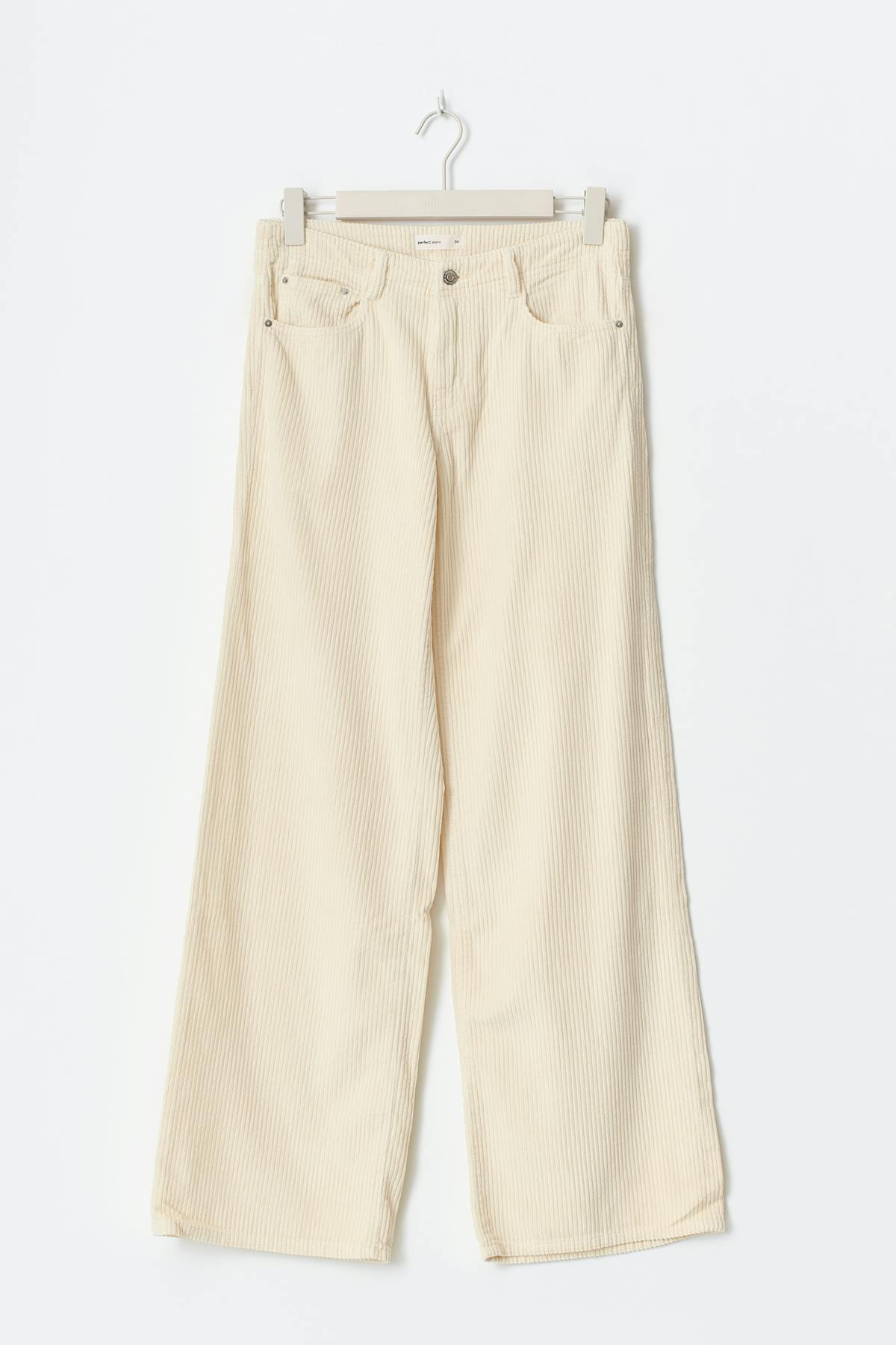 Low wide cord jeans