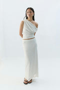 Mesh maxi skirt