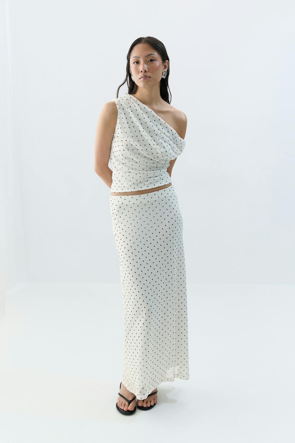 Mesh maxi skirt