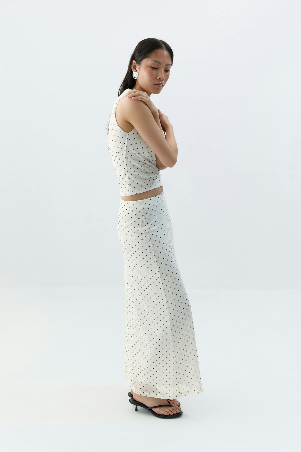 Mesh maxi skirt
