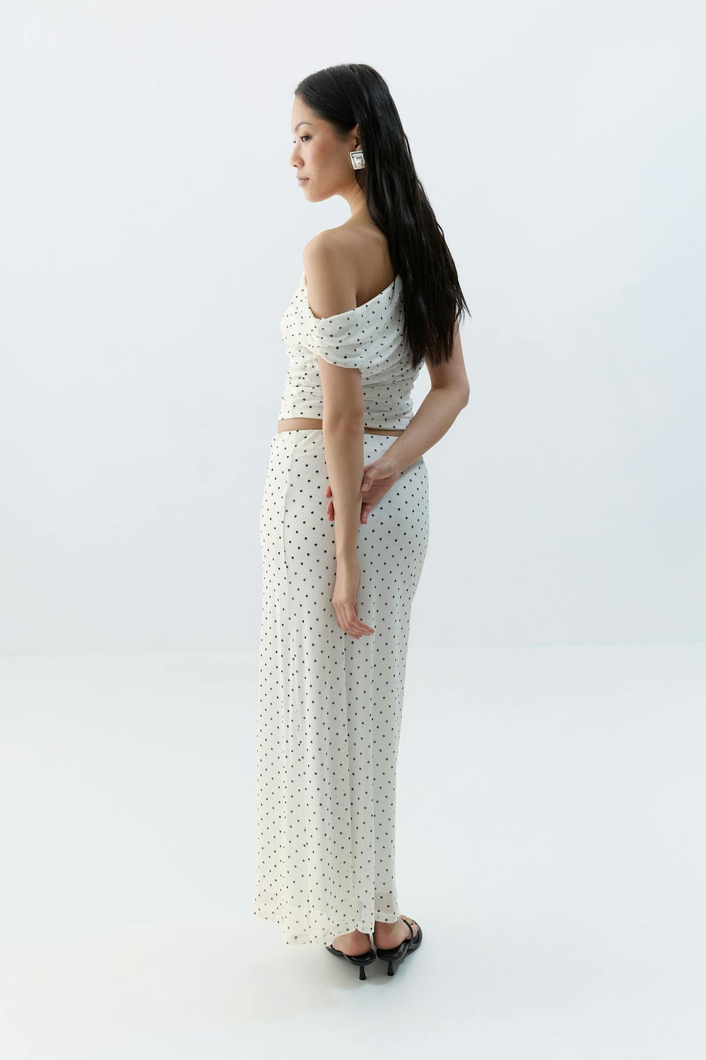 Mesh maxi skirt