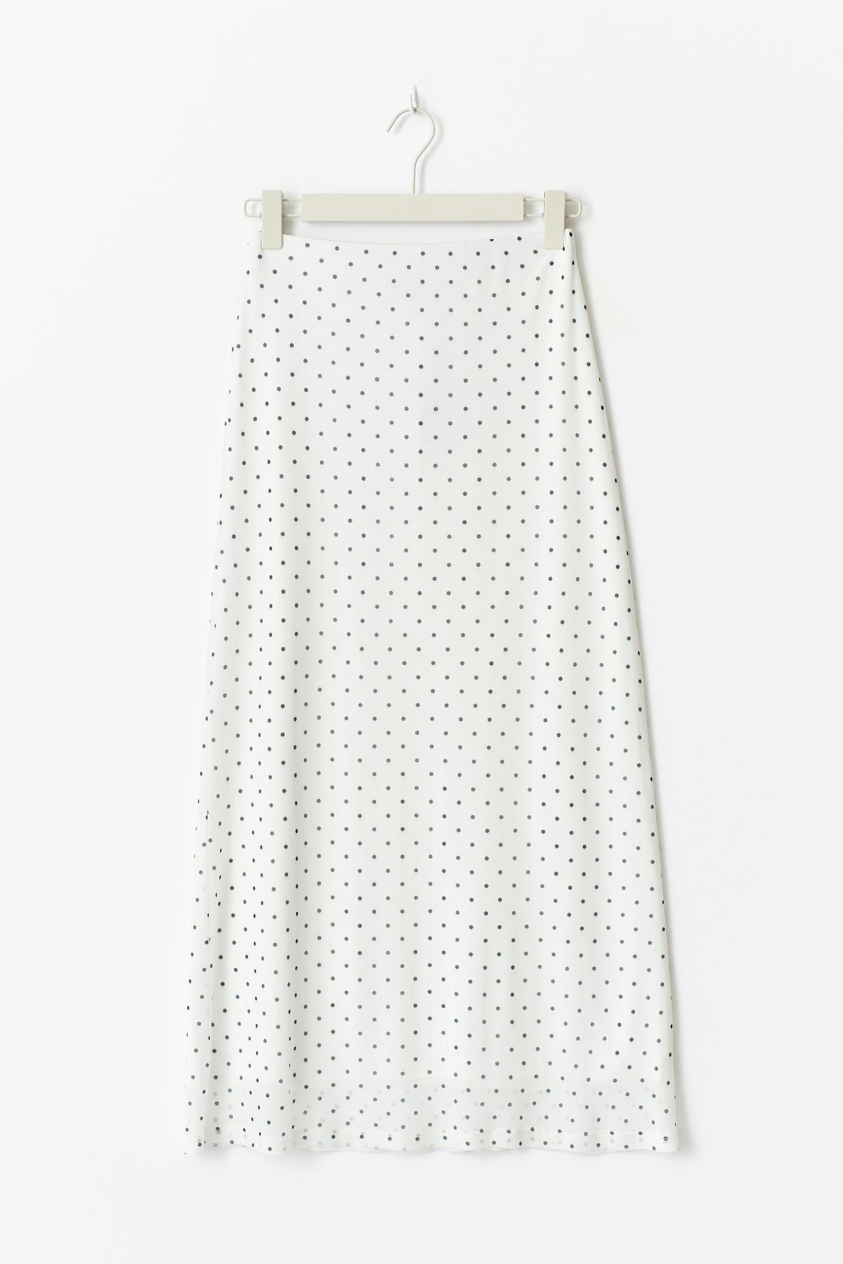 Mesh maxi skirt