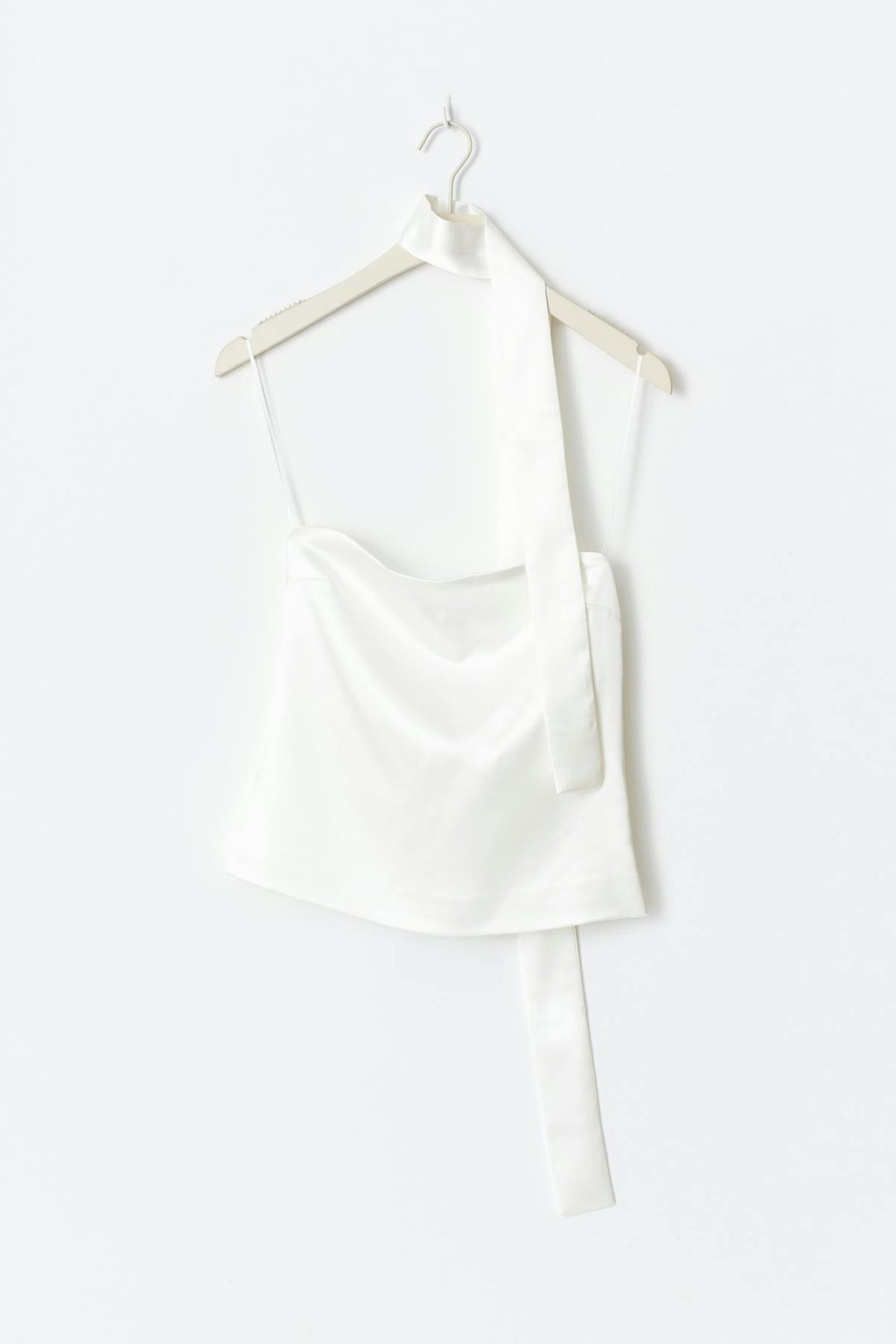 Satin scarf top