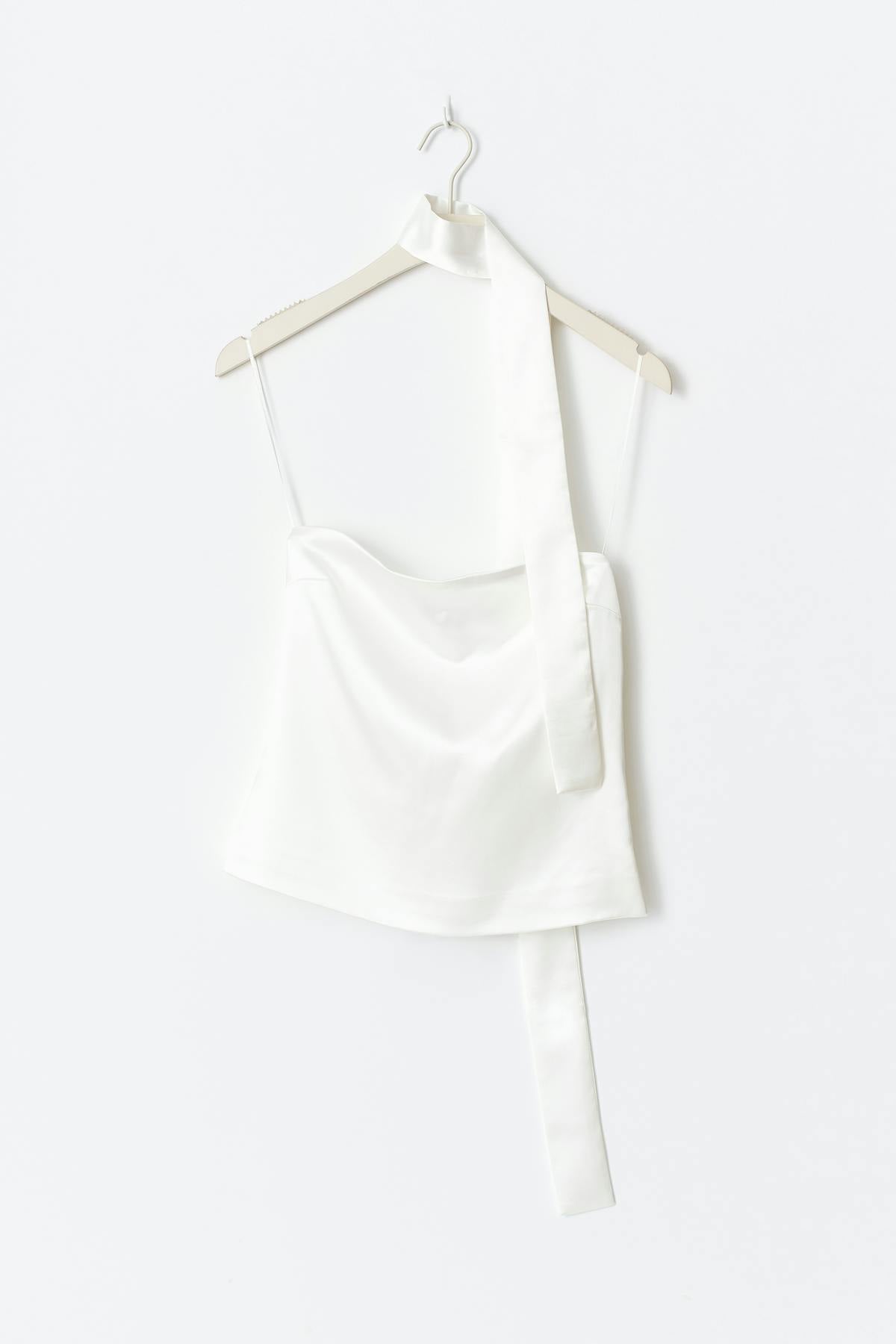 Satin scarf top