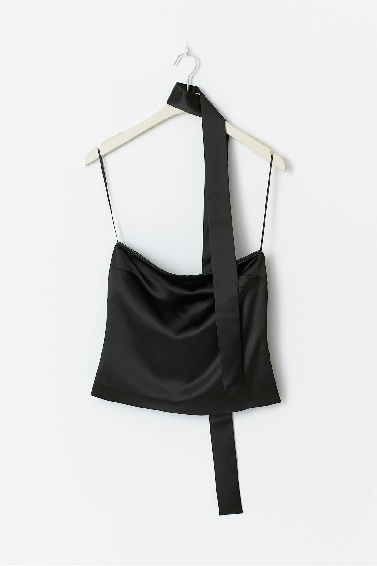 Satin scarf top