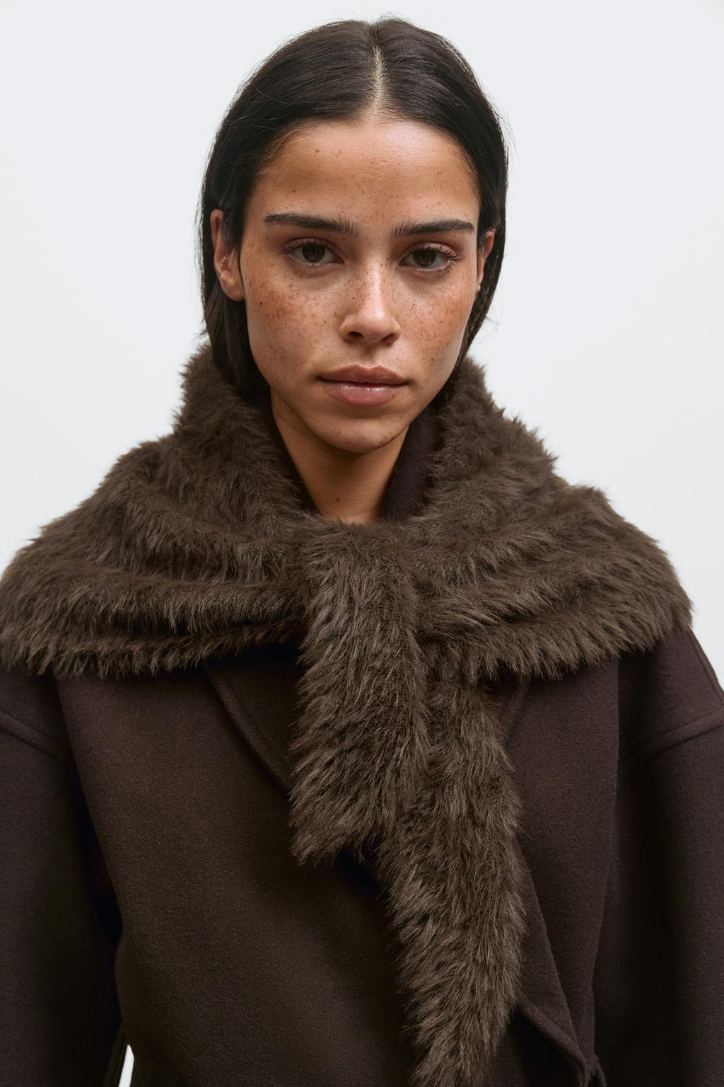 Hairy triangle scarf