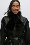 Faux fur plush scarf