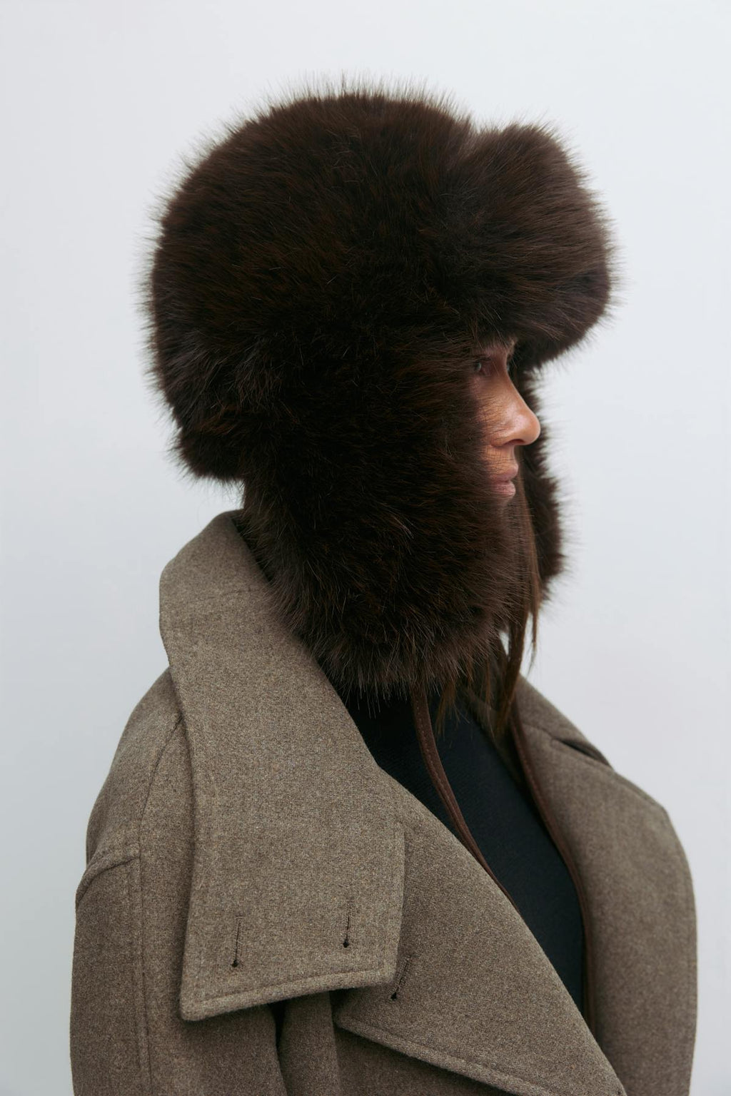 Faux fur trapper hat