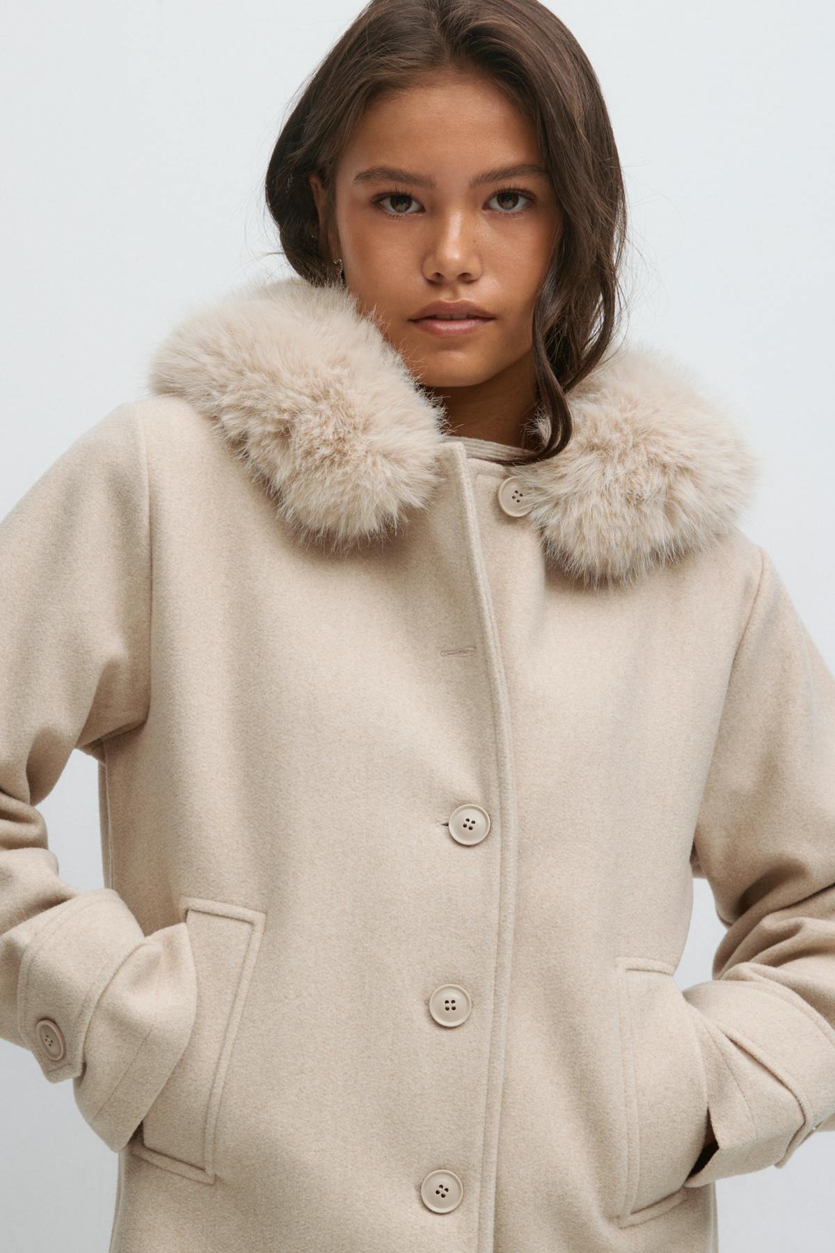 Y fur felt jacket