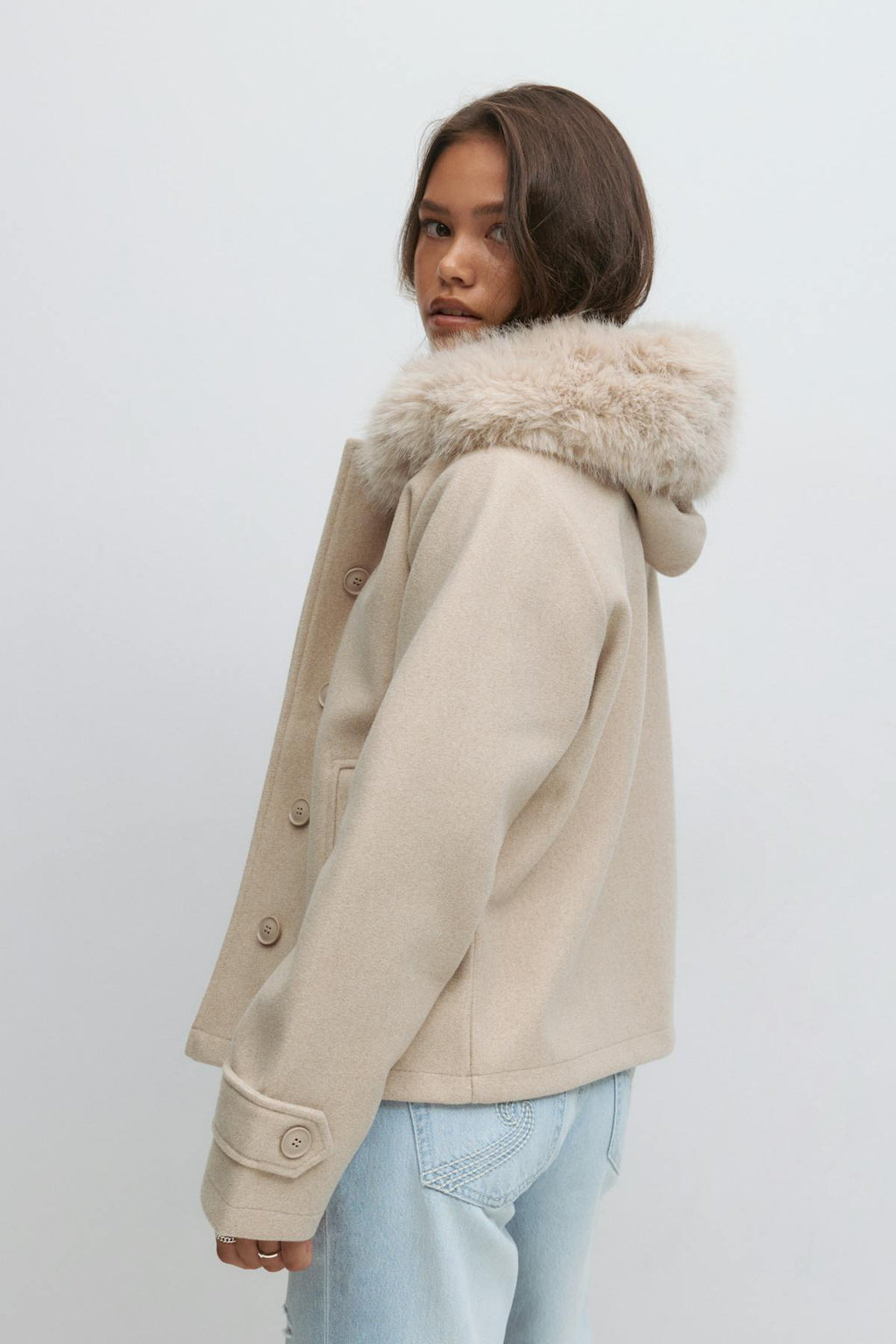 Y fur felt jacket