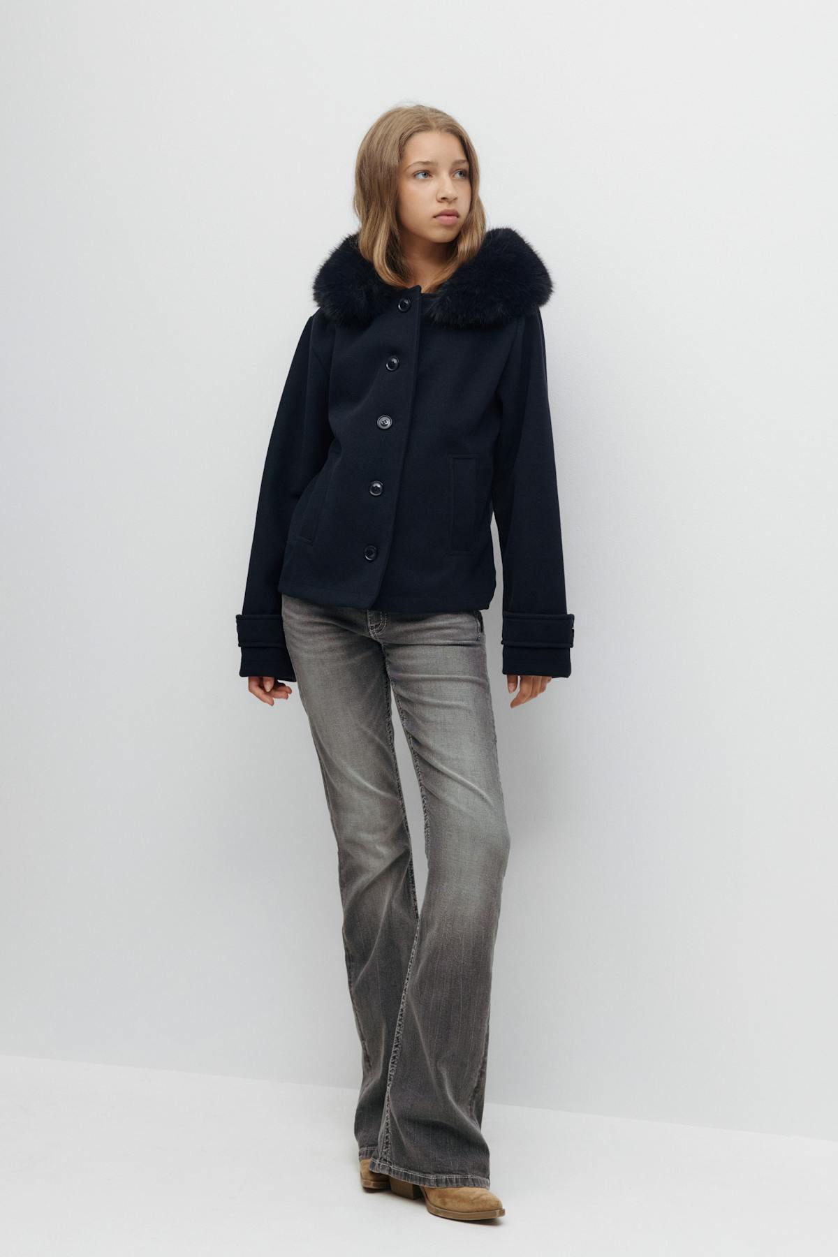 Y fur felt jacket