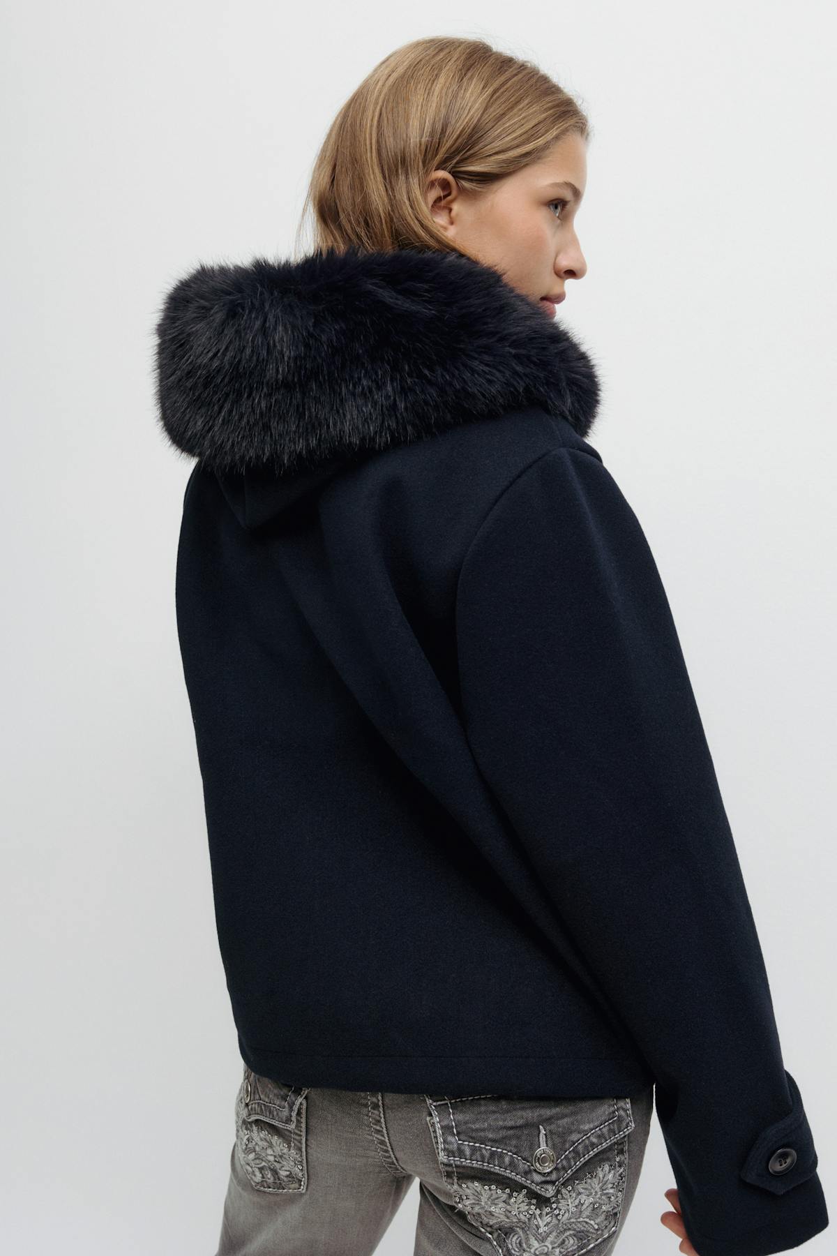 Y fur felt jacket