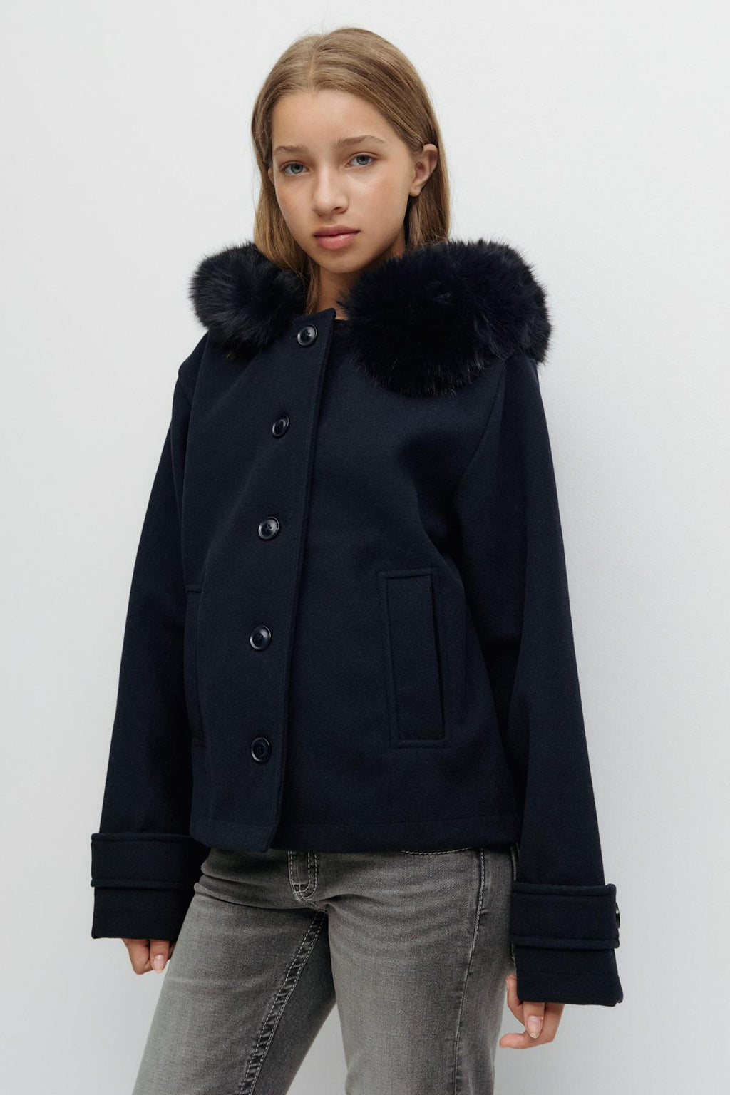 Y fur felt jacket