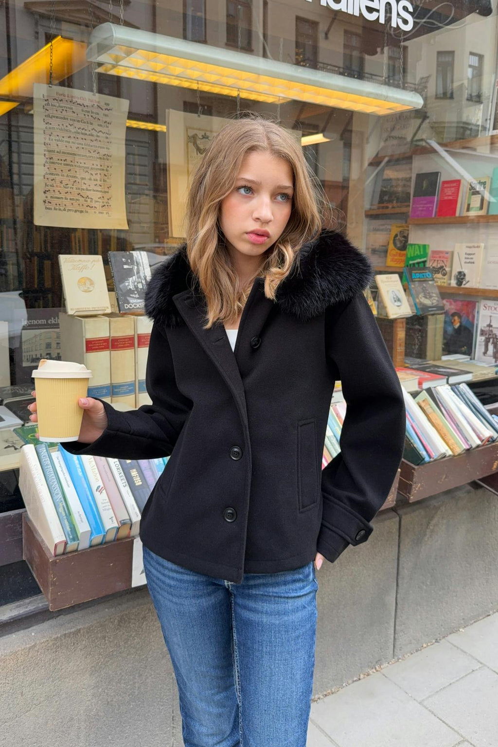 Y fur felt jacket